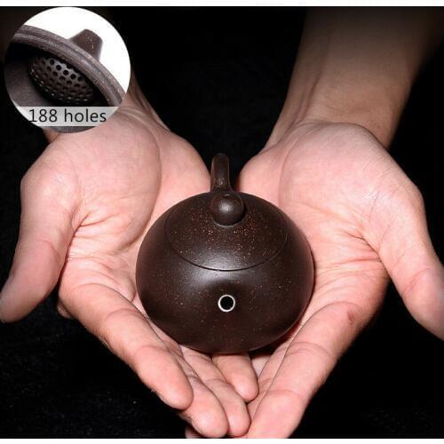 90ml Tea Set 3oz Marked Tea Pot Ball Shaped Infuser Holes Real Yixing Zisha Kungfu Tea Pots Clay Teapot Gift Send Zisha Cup