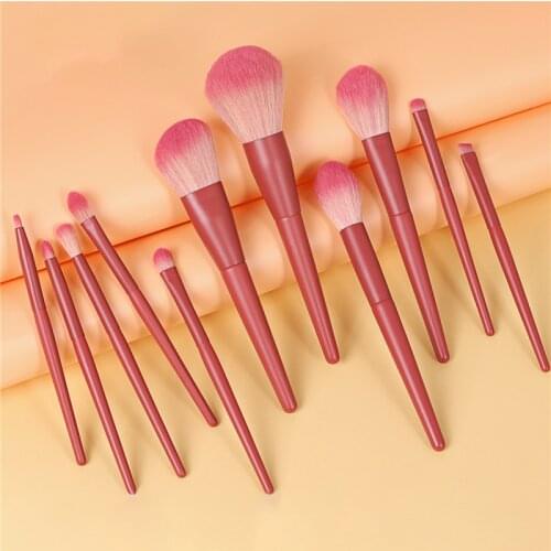 11Pcs Makeup Brush Set For Foundation Blending Face Powder Blusher Concealer Eyeshadow Eyebrow Brushes Beauty Cosmetics Tool