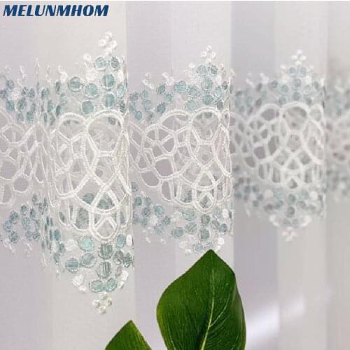 New Real Cortina Cortinas Dormitorio Beige Hollow Out Circle Tulle For Living Room Lacework Decoration Sheer Voile Bedroom