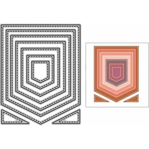 New Nested Arrow Frame Craft Embossing Mold 2021 Metal Cutting Dies for DIY Decorative Scrapbooking Album Card Making No Stamps