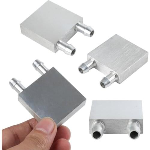 New Aluminum Water Cooling Block 40*40mm For Liquid Water Cooler Heat Sink System Silver Use For PC Laptop CPU