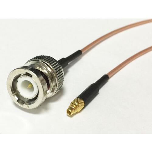 New BNC Male Plug Switch MMCX Male Plug straight RF cable RG178 Wholesale 15CM 6"/30CM/50CM/100CM Adapter