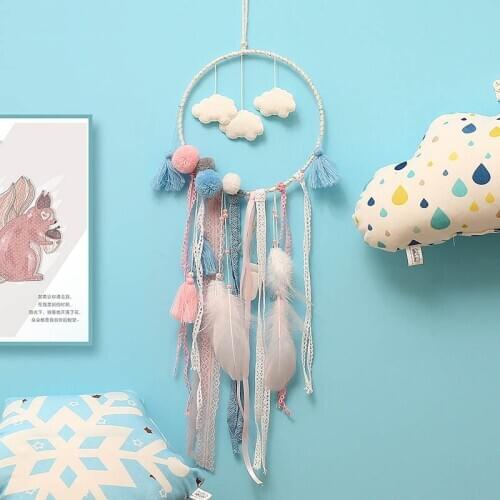 Hot color clouds dream net pendant INS style girls heart send friend new creative lighting gifts pendant dreamcatcher with light