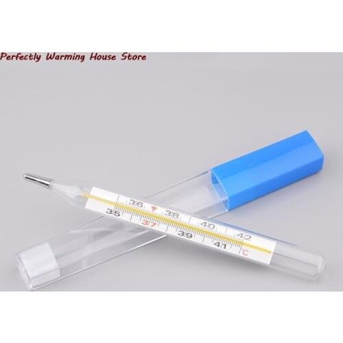 1pc Body Temperature Measurement Device Armpit Glass Mercury Thermometer Home Health Care Product Large Size Screen