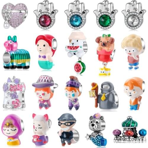 High Quality Silver 925 Cute Colorful Enamel Beverage Milk Juice Charm for Original Beads Bracelet Bangle DIY Accessory Jewelry