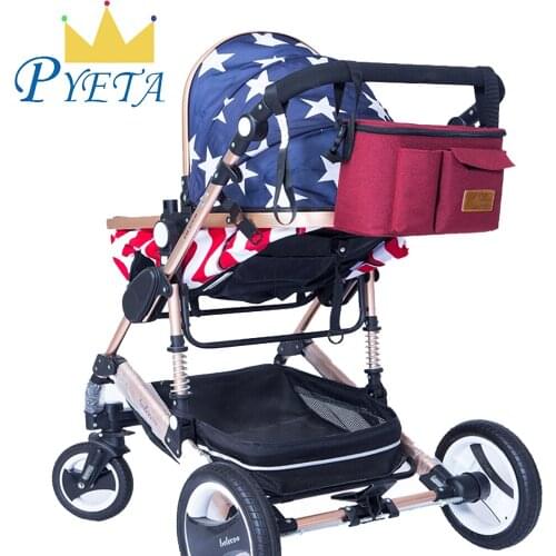 PYETA Baby Stroller Accessories Bag Diaper Bag For Baby Stuff Stroller Organizer,Nappy Bag For Mom Travel,Stroller Cup Bag