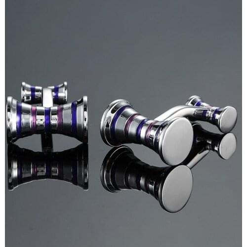 High quality mens shirt cuff links new fashion brand jewelry dumbbell cuff links mens wedding dress accessories pin