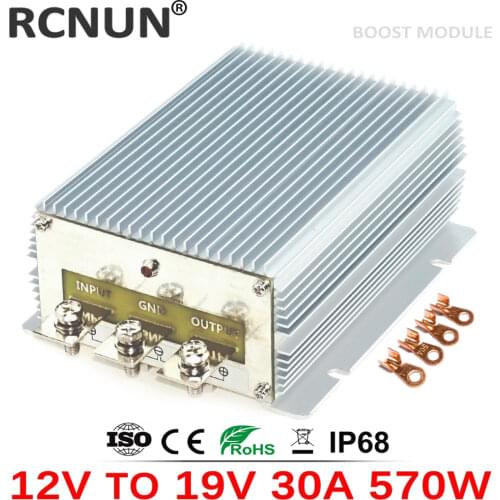 RCNUN High Power DC DC Converter 12V to 19V 30A 570W Step-up Voltage Regulator Boost Module CE RoHS Waterproof