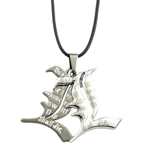 Death Note Double l Yagami Non-Mainstream Necklace Smart Anime Fashion Jewelry Pendant Cosplay Unisex Accessories