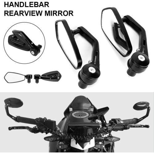 Universal 7/8" 22mm Motorcycle Rearview Mirror Aluminum Handlebar Side View Mirror Adjustable Angle Bicycle Rear View Mirror