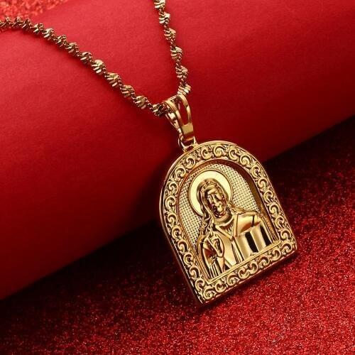 Portrait of Jesus Pendant Necklaces for Women Girl Christian Religion Jewelry Gift