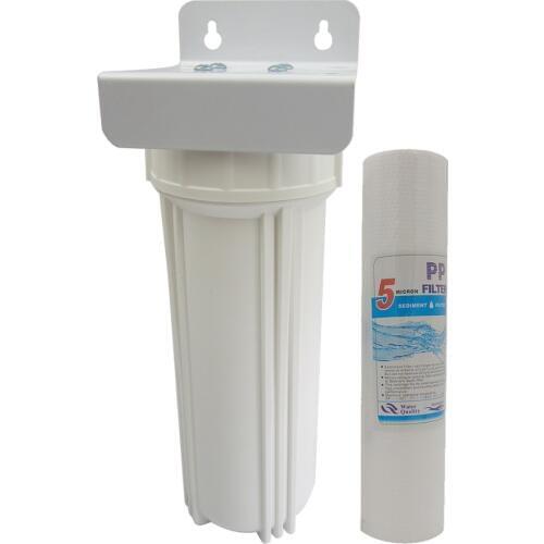 10 inch single stage filter with PPF cotton to protect purifier 1/4"pre-filter with1/4" fast connection and iron hanger