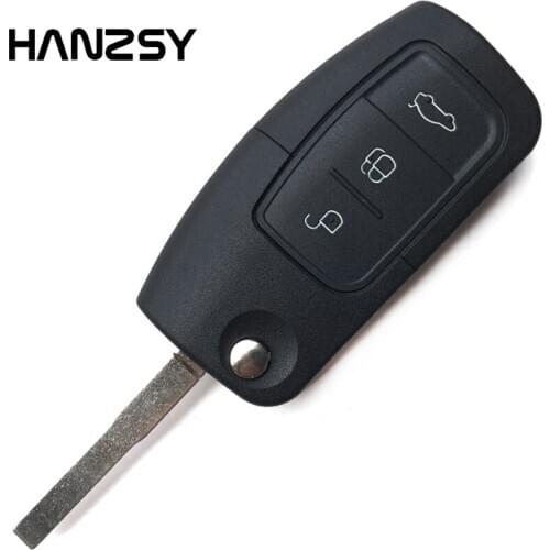 10psc 3 Buttons Folding Key Fob shell For Ford Fiesta Focus 2 Ecosport Kuga Escape Flip Car blank Fob case Cover Replaceable