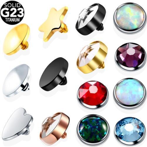 10pcs/lot G23 Micro Dermal Piercing Titanium Piercings Micro Dermal Anchor Top Dermal Piercings Surface Piercings Body Jewelry
