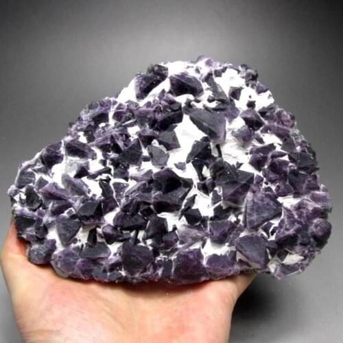 1331g Purple-Green Fluorite Cluster on Quartz Matrix - crystals and stones healing Mineral specimen Home Decor feng shui