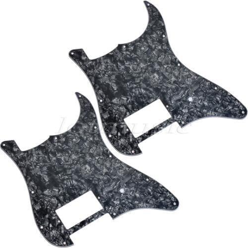 2pcs Black Pearl Pickguard 3ply With One Humbucker For Fender Strat Replacement