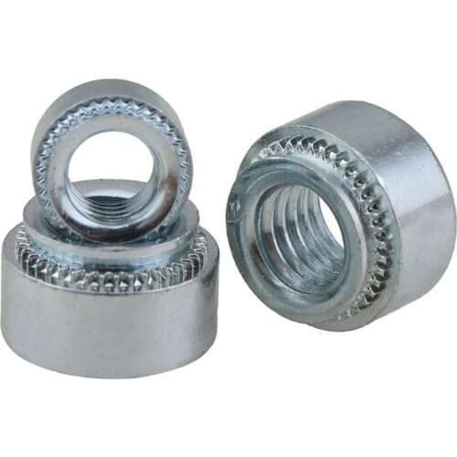 20PCS Zinc Pressure riveting Nut M2 M3 M4 M5 M6 M8 Carbon Steel Plate Nuts Fastener
