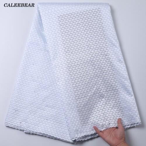 2021 White African Swiss Cotton Lace Fabric Bride Cotton Nigerian Swiss Voile Lace in Switzerland Dry Lace For Party Dress S2199
