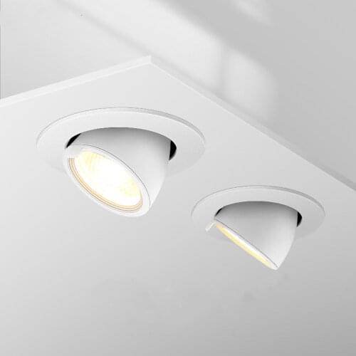 360 angles adjustable 12V 24V 10W 15W 25W LED Panel Light COB Rotation Recessed Ceiling Downlight Free shipping