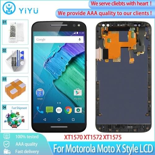 5.7" Original For Motorola Moto X Style XT1575 LCD Display With Touch Screen Digitizer Assembly Replacement For Moto X Style LCD