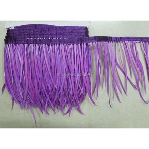 5Yards/lot! Purple Goose Biot Feather Trim,Millinery Feather, Biot, Hat Trimming, Feathers for Millinery,Fascinators & Crafts
