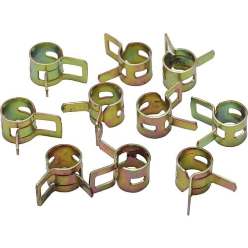 8mm 9.5mm 10mm Fuel Line Hose Tubing Water Pipe Air Tube Spring Clips Clamps Free Shipping