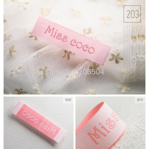 Garment accessories custom clothing labels, woven label,tags labels,brand name labels for clothing DHLB026