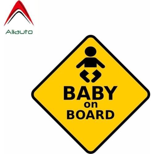 Aliauto Creative Car Sticker Baby on Board Accessories Reflective Decal PVC for Motorcycle Renault Opel Seat VW Nissan,13cm*13cm