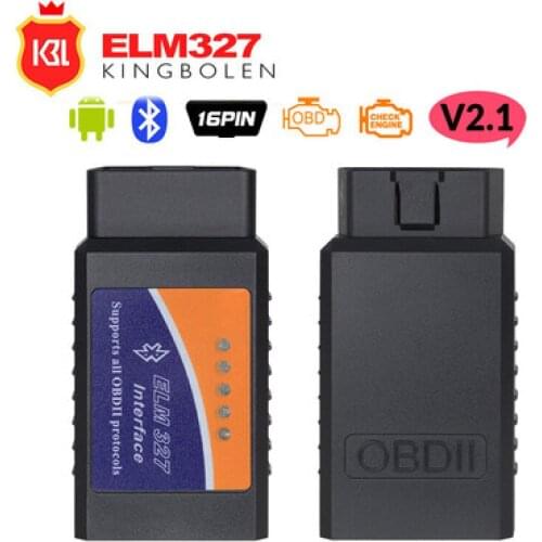 Elm327 obd2 V2.1 wafer chip automobile fault diagnosis instrument detector bluetooth diagnosis