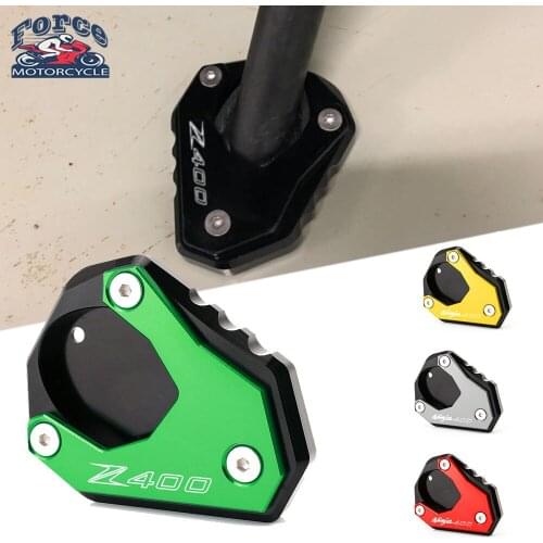 For KAWASAKI NINJA400 NINJA 400 Z400 2018 2019 2020 Motorcycle CNC Kickstand Foot Side Stand Extension Plate Enlarge Support Pad