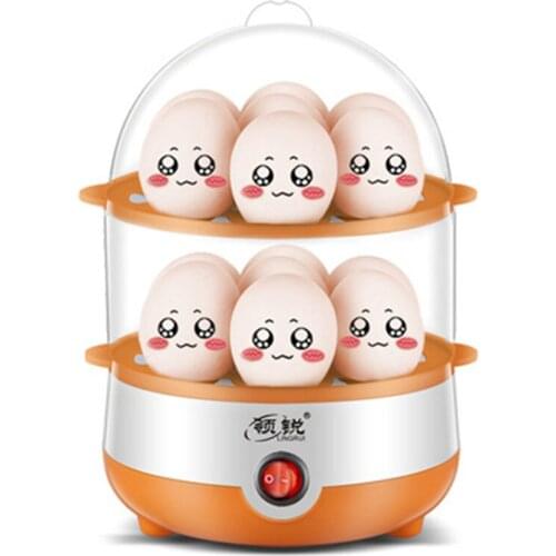 Double-Layer Cooker Mini Steamer Steamed Eggs Boiled Eggs Artifact Multi-Function Small Appliances Cooking Tools