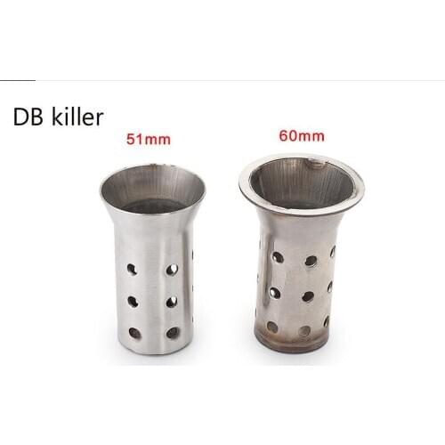 Silencer 51mm 60mm Motorcycle Exhaust Pipe DB Killer Motorbike Exhaust Muffler Silencer Noise Sound Eliminator