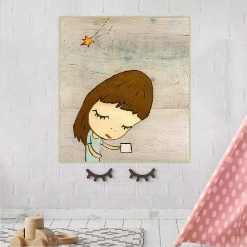 Holover "Lone Star"By Yoshitomo Nara,Canvas Oil Painting Japanese Manga Unframed Modern Cartoon Wall Art Home Decor Aesthetic