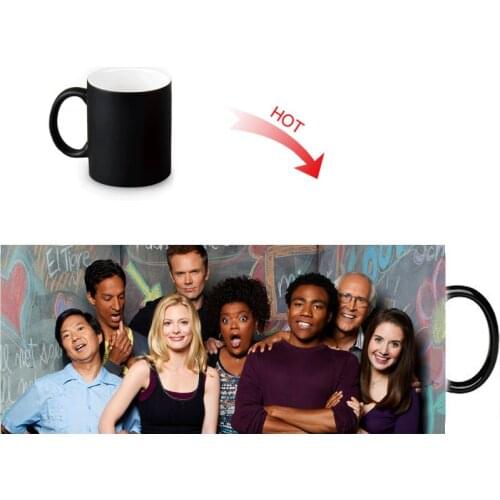 Community Color Change Coffee Cup Heat Reveal Sensitive Mug Temperature Sensing Mugs Birthday Gift 350ml