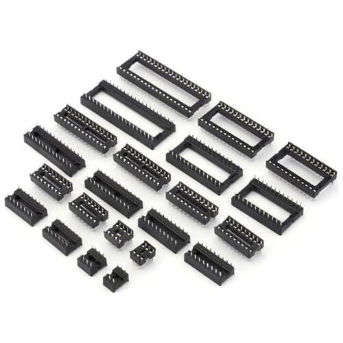 Square Hole IC Sockets 6/8/14/16/18/20/24/28/32/40 Pin DIP Adapter Pitch 2.54mm Connector