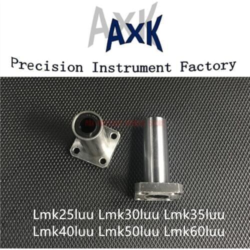 Linear Rail Cnc Router Parts Hot Square Flange Linear Bearings Long 2pcs Lmk25luu Lmk30luu Lmk35luu Lmk40luu Lmk50luu Lmk60luu