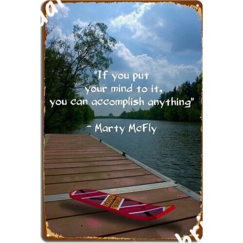 Marty Mcfly Metal Sign Cinema Living Room Pub Garage Customize Mural Painting Tin Sign Posters