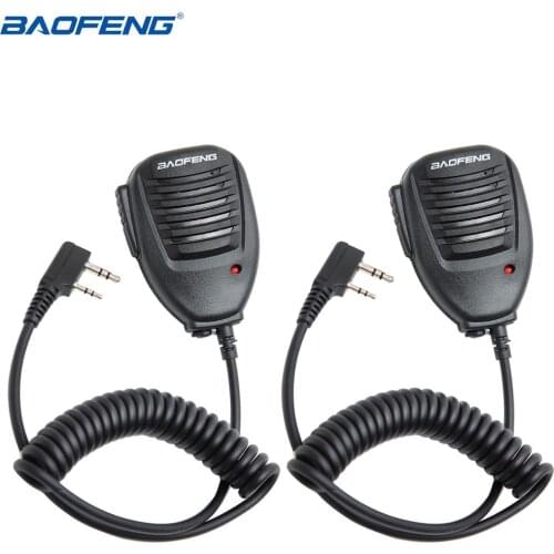 2pcs Baofeng Handheld Microphone Speaker MIC for Baofeng UV-5R BF-888S UV-S9 BF-F11 UV-82 Plus Two Way Radio Walkie Talkie UV 5R