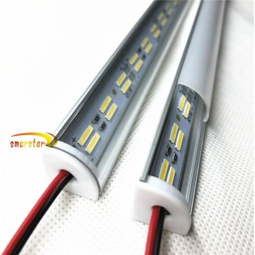 Smarstar Wall Corner 12V 0.5m Double Row 7020 White LED Lights Bar V Aluminu Case Milky Clear Cover 50 cm Market LED lighting #4