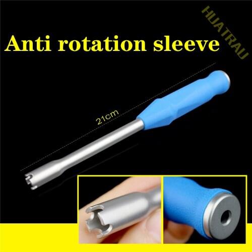 Orthopaedic instruments medical spine cervical vertebrae U-shaped pedicle screw anti rotation sleeve rotator