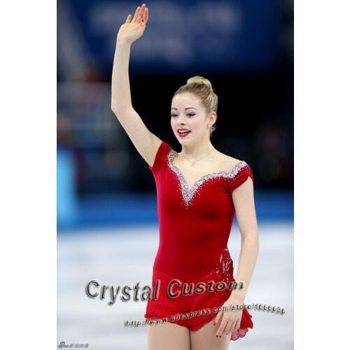 2016 Child Figure Skating Dresses With Spandex New Brand Vogue Figure Skating Competition Dress For Girls DR3011