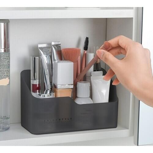 Simple Style Plastic Storage Box Cosmetics Jewelry Drawer Organizer Household Desktop Dresser Shelf Bathroom Storage Supplies