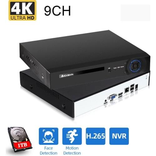H.265 8 Channel NVR 4K Network Video Recorder 8CH 8MP CCTV Video Surveillance For IP Camera 4K 9CH NVR 5MP ONVIF XMEYE HDD