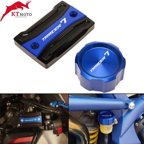 For Yamaha TRACER 7 TRACER 7GT TRACER 7/GT 2021 Motorcycle CNC Rear & Front Brake Fluid Reservoir Cap Cylinder cove