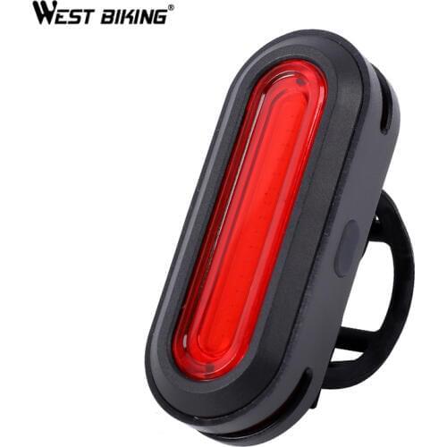 WEST BIKING Bike Bicycle Light 6 Modes LED Flashlight MTB Road Bike Rear Lights Safety Warning Lamp Bike Taillight Cycling Light