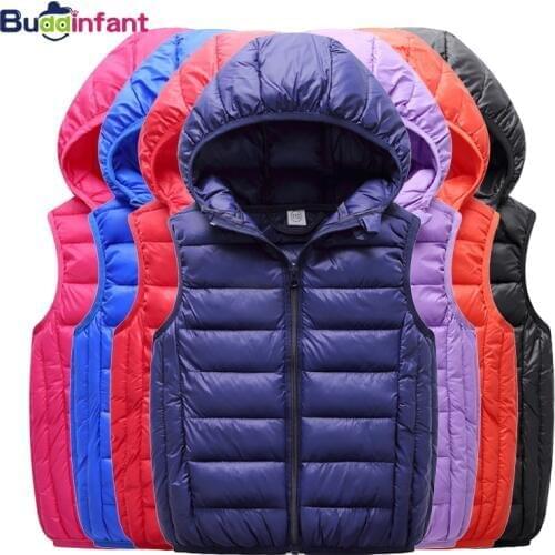 Vest for boys girls winter autumn clothing children warm coat teen boy school vests kids waistcoat child clothes hooded jackets