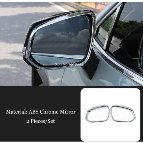 For Toyota Highlander 2020 2021 Accessories Car rearview mirror block rain eyebrow Cover Trim ABS Chrome Car Styling 2pcs