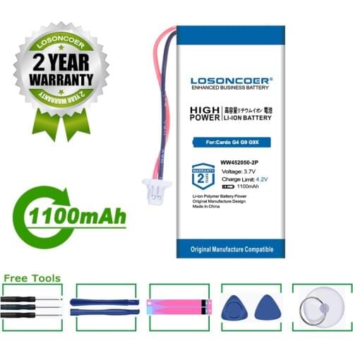 1100mAh LIP451949-2P WW452050-2P Battery For Cardo Scala Rider G4 G9 G9x earphone ZN452050PC-1S2P 452050X2 WW452050-1S2P