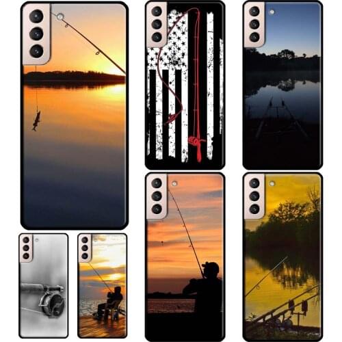 Fishing Rod Soft Case For Samsung Galaxy S21 S20 FE Note 20 Ultra Note 10 S8 S9 S10 Plus Phone Cover