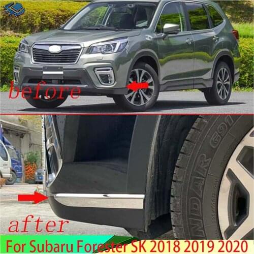 For Subaru Forester SK 2018 2019 Decorate Accessories Stainless Steel front Bumper Protector Trim